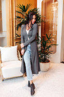 Lucky Break Cardigan in Charcoal