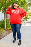 Mama Claus Graphic Sweatshirt in Red