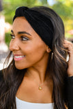 Perfect Plush Corduroy Headband In Black