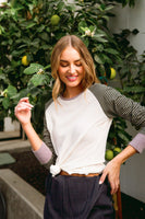 Suave Stripes Raglan Top