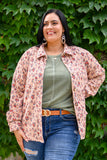Sweet Caroline Floral & Corduroy Shacket