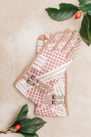 Tweedle Dee Wool Gloves in Pink