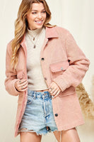Vail Sherpa Jacket in Pink (RTS)