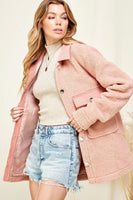 Vail Sherpa Jacket in Pink (RTS)