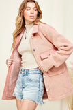 Vail Sherpa Jacket in Pink (RTS)