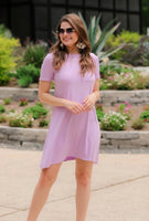 Maddy T-Shirt Dress in Lavender (RTS)