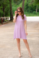 Maddy T-Shirt Dress in Lavender (RTS)