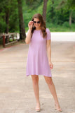 Maddy T-Shirt Dress in Lavender (RTS)