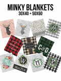 CUSTOM MINKY BLANKETS (Multiple Designs)