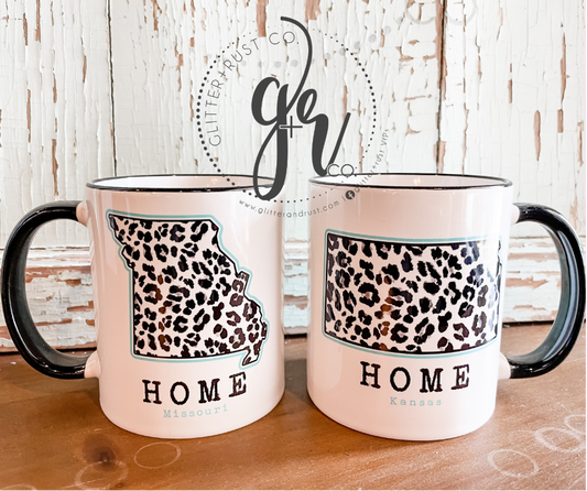 Leopard State Mugs