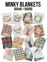 CUSTOM MINKY BLANKETS (Multiple Designs)