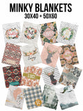 CUSTOM MINKY BLANKETS (Multiple Designs)
