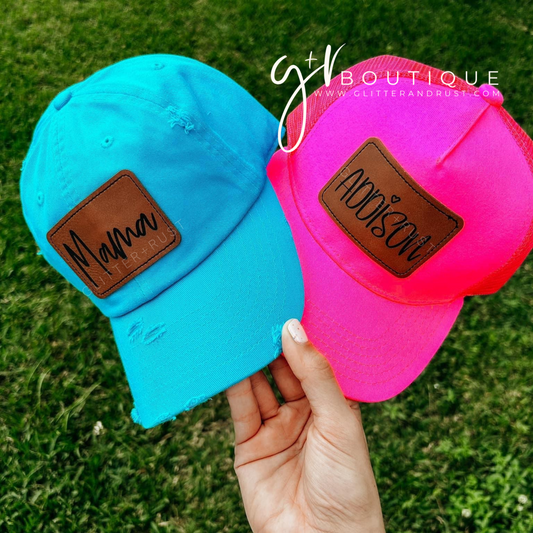 Custom Leather Patch Snapback Hats