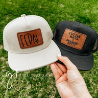 Custom Leather Patch Snapback Hats