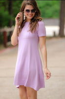 Maddy T-Shirt Dress in Lavender (RTS)