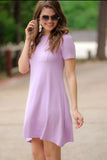 Maddy T-Shirt Dress in Lavender (RTS)