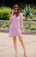 Maddy T-Shirt Dress in Lavender (RTS)