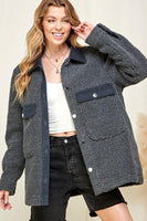 Vail Sherpa Jacket in Grey (RTS)
